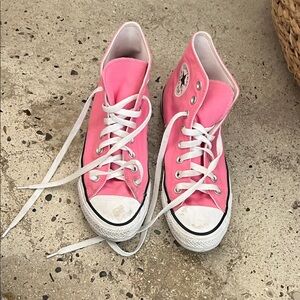 Pink High-Top Sneakers